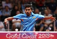 Sathiyan Gnanasekaran in action